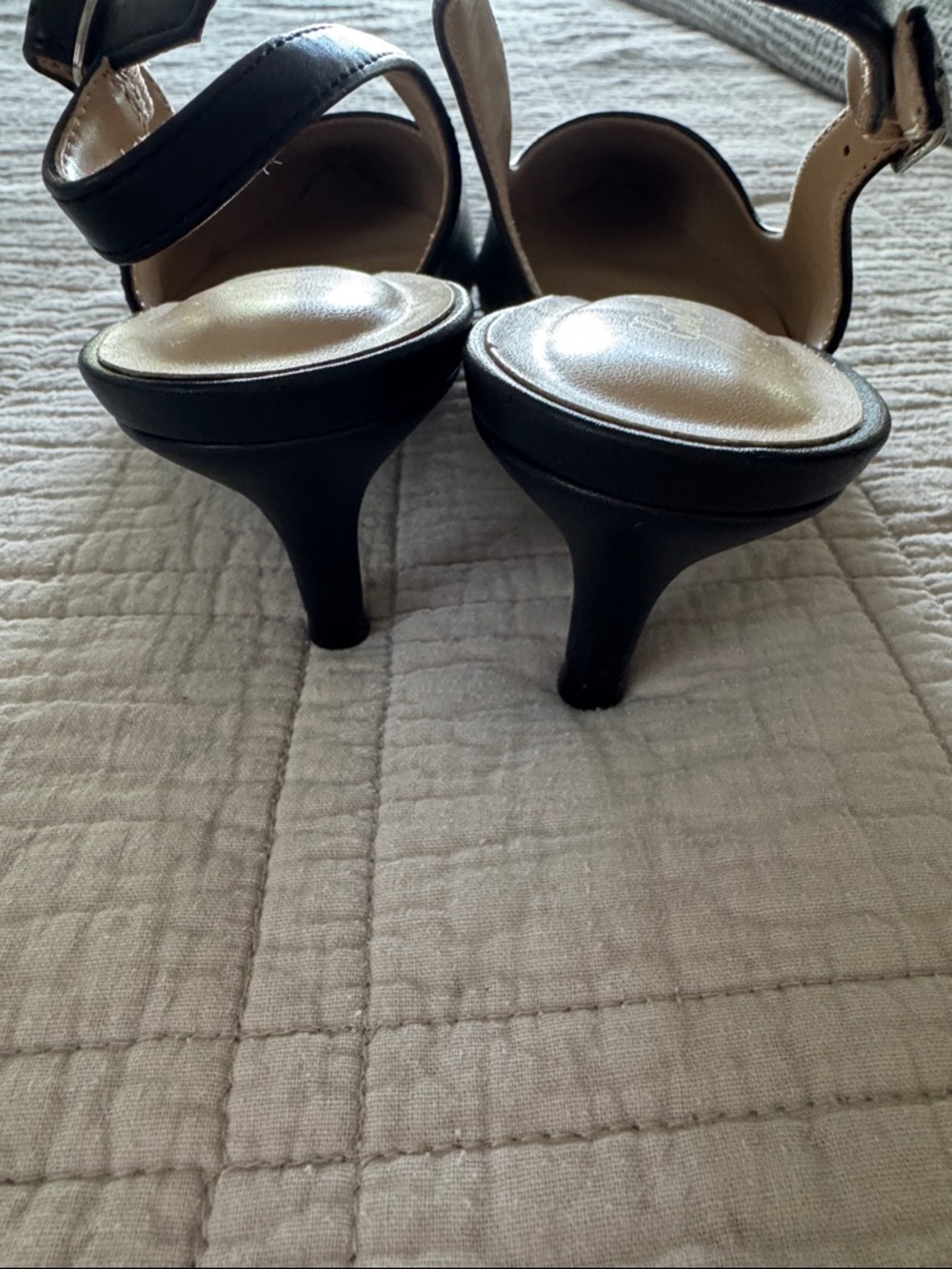 Black Pointed-Toe Kitten Heels - Picture 4 of 7